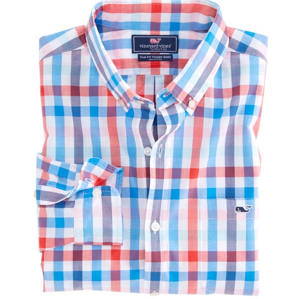 Vineyard Vines Chalwell Gingham Slim Tucker Shirt
